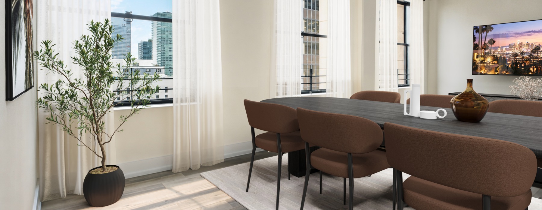 Living room with table