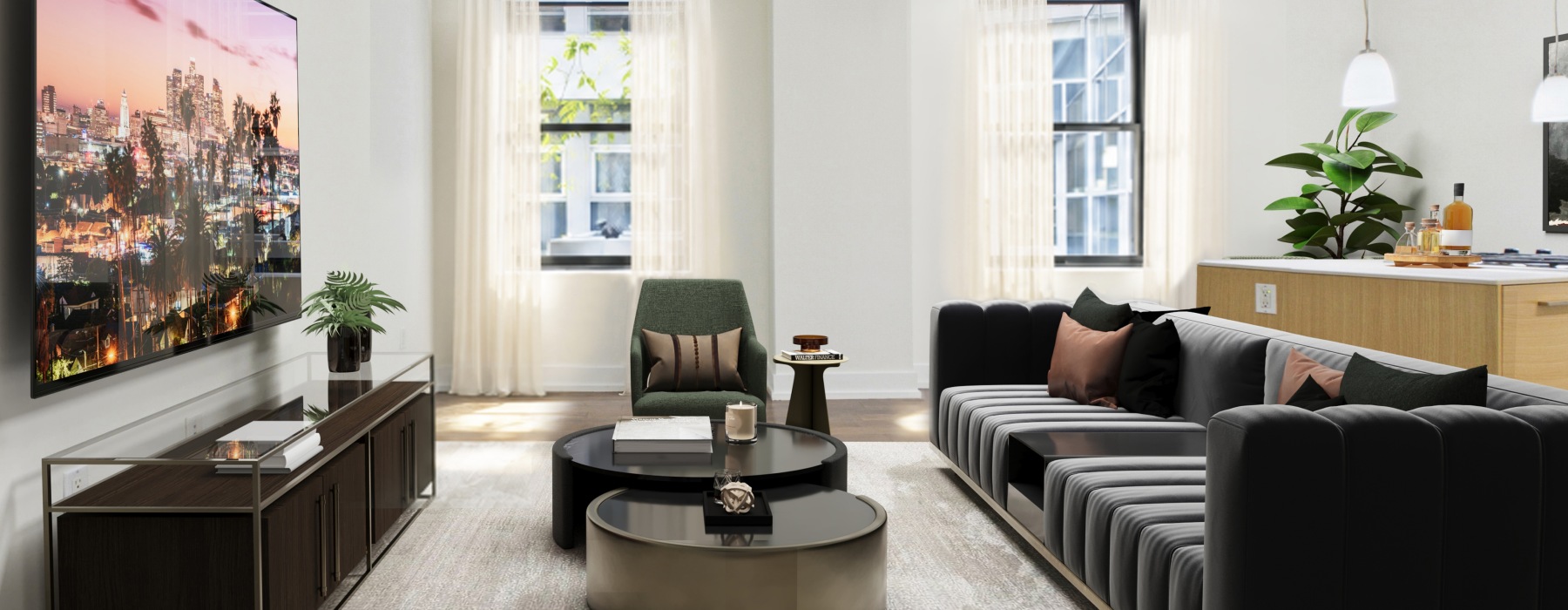 living room with couch