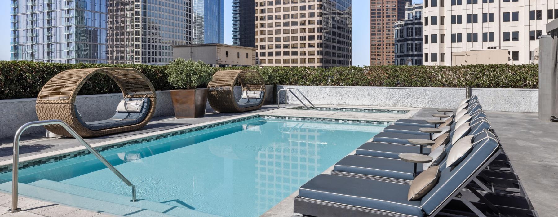 a pool in a city